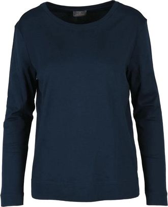 Ambrosio Blue Long-Sleeve Cotton T-Shirt