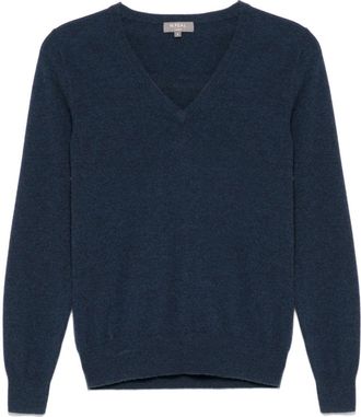 N.Peal Maglione Phoebe con scollo a V - Blu