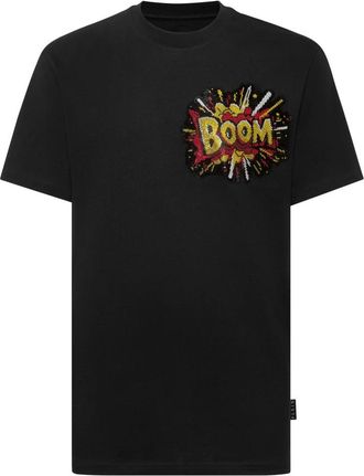 Philipp Plein T-Shirt Ronde Hals Korte Mouw - Heren - T-shirts - Zwart - XS - Katoen - Tops