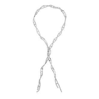 Balenciaga Necklaces, female, Gray, Size: ONE SIZE Necklace with Shimmering Crystals