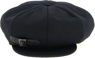 Yohji Yamamoto Black Solid Bakerboy Hat