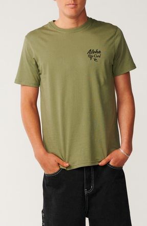 Rip Curl Hawaii Hula Cotton Graphic T-Shirt in Dark Olive at Nordstrom, Size Small