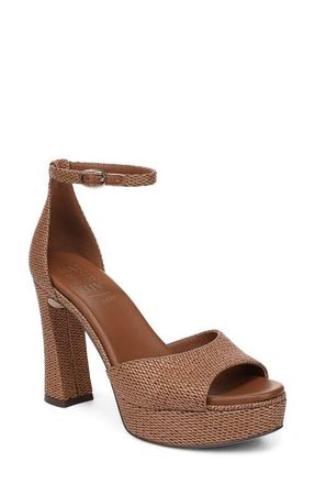 Naturalizer Delphie Ankle Strap Platform Sandal in Walnut Wake at Nordstrom, Size 9.5
