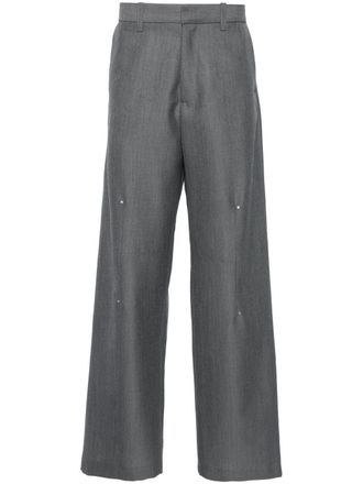 Heliot Emil Radial tailored trousers - men - Mohair/Acetate/Wool/Viscose - 44 - Grey