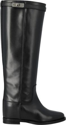 Via Roma 15 Luxe Hoge Laars - Dames - Hoge Laarzen - Zwart - 37 EU - Leer - Schoenen
