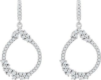 Suzy Levian Suzy Levian Silver Cz Dangle Earrings