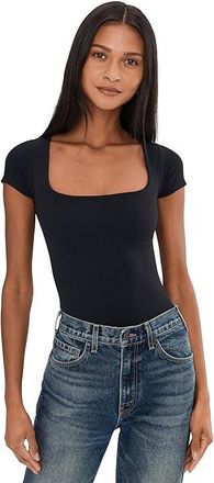 Free People Clean Lines Baby T-Shirts Womens Clothing Black : MD-LG (Womens 8-12), Nylon/Spandex