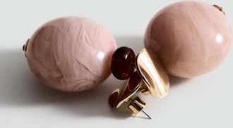 Mango Orecchini sfere combinati rosa pastello - Donna - Taglia unica - MANGO