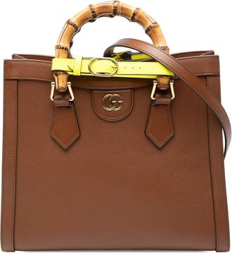 Gucci Pre-owned Gucci Small Leather Bamboo Diana Satchel 660195 493075