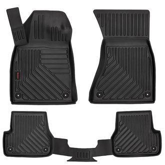 OEM Alfombrillas De Goma 3d Para Audi A6 C7 (sed&aacute;n, Familiar, Avant, 2011-2017) - Borde De 5 Cm