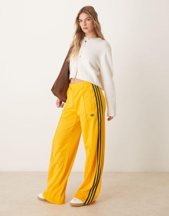 adidas Originals Firebird - Pantaloni sportivi ampi gialli-Verde