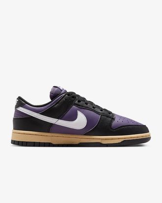 Nike Womens Dunk Low Next Nature Shoes In Dark Raisin/black/sesame/white