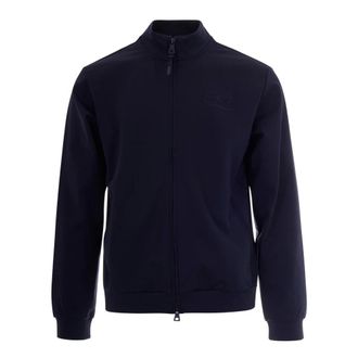 Emporio Armani Zip-throughs, male, Blue, Size: XL Zip-throughs