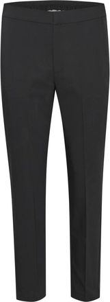 Inwear Enkel Lange Broek met Elastische Taille - Dames - Slim Fit Broeken - Zwart - XL - Katoen - Broeken