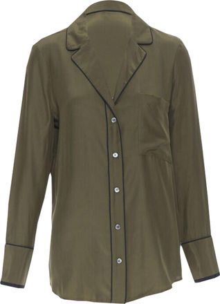Frame Denim Ame silk casual pyjama shirt
