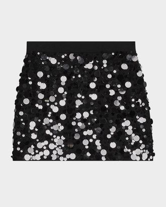 Helmut Lang Sequined Wool Mini Skirt