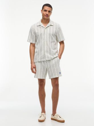 Tommy Hilfiger Mens Tommy Jeans Open Weave Beach Short - Spring Olive - XL