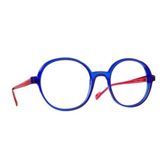 Caroline Abram Blue Bisou Translucent Round Sunglasses