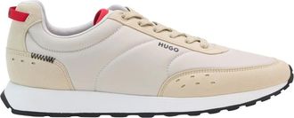 HUGO BOSS Schoenen, Heren, Beige, 45 EU, Polyester, Icelin Runner