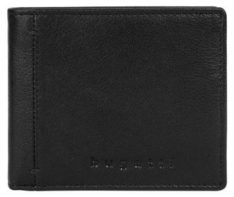 Bugatti Geldb&ouml;rse BUGATTI, Herren, schwarz, Leder, leicht gl&auml;nzend, unifarben, Kleinlederwaren Geldb&ouml;rse, echt Leder