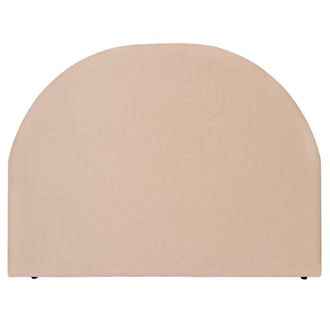 NATYAL Cabecero tapizado acolchado curvo para cama de 150cm en beige arena