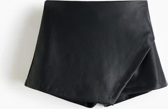 H&M Wrap Skort in Black at Nordstrom, Size 12