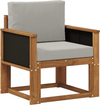 vidaXL Sof&aacute; Intermedio De Exterior Madera De Acacia S&oacute;lida Natural Vidaxl