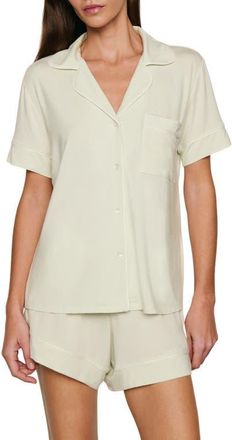Eberjey Gisele Relaxed Short Pajamas in Seafoam/Ivory at Nordstrom, Size X-Small