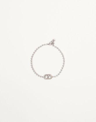 Valentino Garavani Bracciale Ovalette In Metallo Uomo TRASPARENTE L