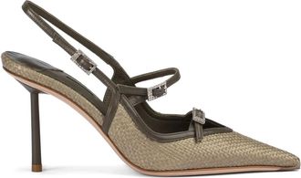 Le Silla 80 mm Morgana slingback pumps - Groen