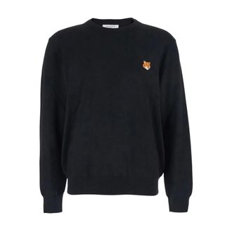 Maison Kitsun&eacute; Heren, Truien, Zwart, Maat: 2XL Wol