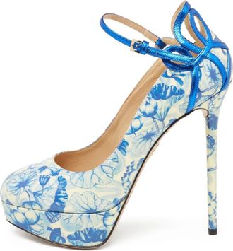 Charlotte Olympia Pumps a fiori 150mm Pre-owned - Blu
