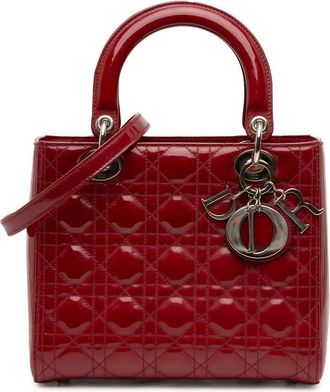 Dior Pre-owned Dior Medium Patent Cannage Lady Dior 15-BO-0114