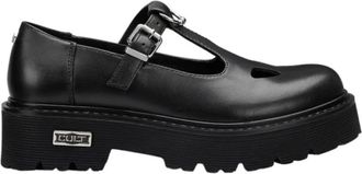Cult Schoenen, Dames, Zwart, 39 EU, Leer, Slash 4216 Low Leather Piercing