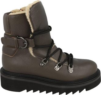 Ferragamo Womens Elimo Leather Boots In Green