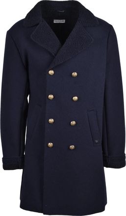 Daniele Alessandrini Multicolor Wool-Blend Double-Breasted Coat