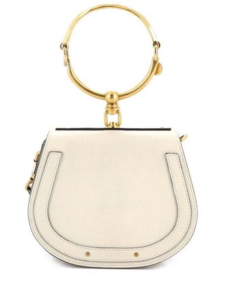 Chlo&eacute; Beige Sheep Leather Nile Crossbody Small (Authentic Pre-Loved)