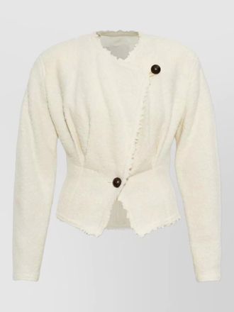 Isabel Marant boucl&eacute; single-breasted coat
