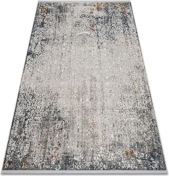 RugsX Rugsx - Alfombra Tuls Estructural, Franjas 51327 Vintage, Ornamento Marfil / Crema Multicolour 80x150 Cm