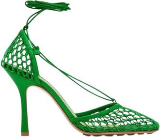 Bottega Veneta Parrot Green Mesh Sandals Size 38