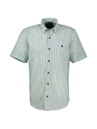 Lerros Kurzarmhemd LERROS LERROS Gestreiftes Herrenhemd in Grossen Gr&ouml;ssen, Herren, Gr. 3XL, extraweit, light peppermint, 60% Polyester, 40% Baumwolle, Hemde