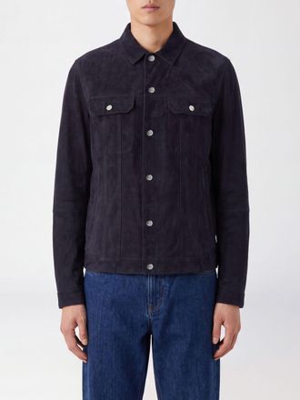 Brunello Cucinelli Suede Leather Shirt Jacket with Patch Pockets
