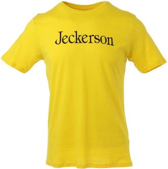 Jeckerson Gedrukt Heren T-shirt Geel Korte Mouwen - Heren - T-shirts - Geel - M - Katoen - Tops