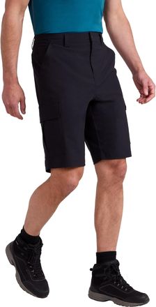 Mountain Warehouse Delta Cargo Mens Stretch Short - Stretchy, UV Protect & Quick Dry Short Pants with Lots of Pockets - Summer Beach, Walking, Hiking & Outdoors Black Me