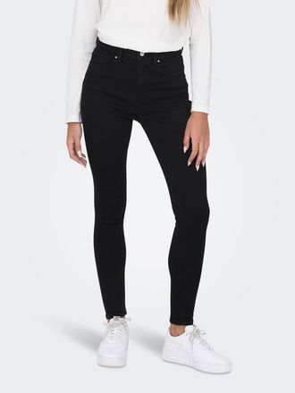 Only Skinny-fit-Jeans ONLY ONLMILA HW SK ANK DNM BJ380 NOOS, Damen, Gr. 26, L&auml;nge 34, schwarz, Denim/Jeans, Obermaterial: 94% Baumwolle, 4% Polyester, 2% E
