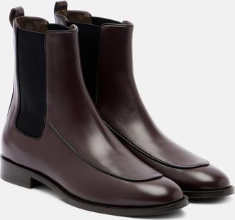 Max Mara Mirto leather Chelsea boots