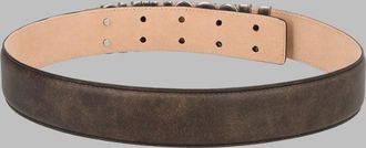 Moschino Logo-Embellished Leather Belt - Brown