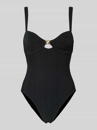 HUGO BOSS Badeanzug mit Logo-Detail Modell DOUBLE B in Black, Gr&ouml;&szlig;e L