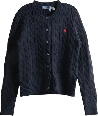 Ralph Lauren Truien & Vesten, Dames, Blauw, XS, Cable Knit Cardigan