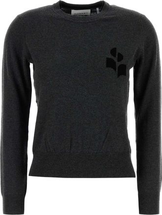 Isabel Marant Charcoal Cotton Blend Lanta Sweater